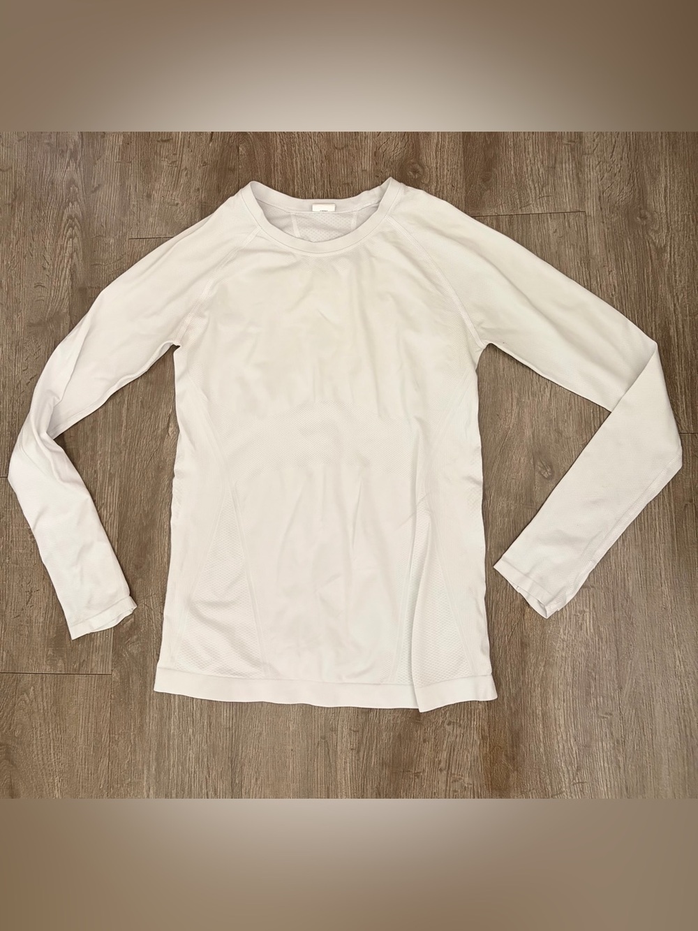 Athleta Seamless Long Sleeve Performance Top White Size L Running Workout